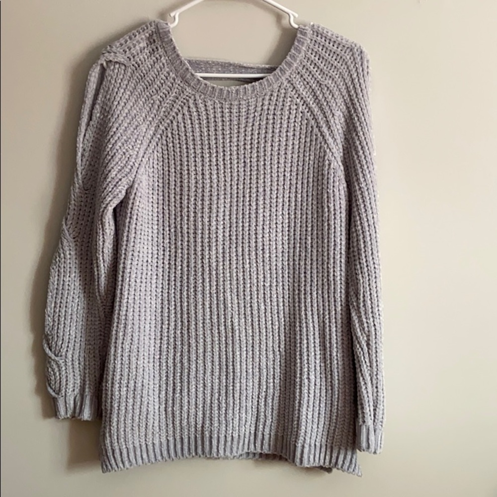 Grey plush sweater